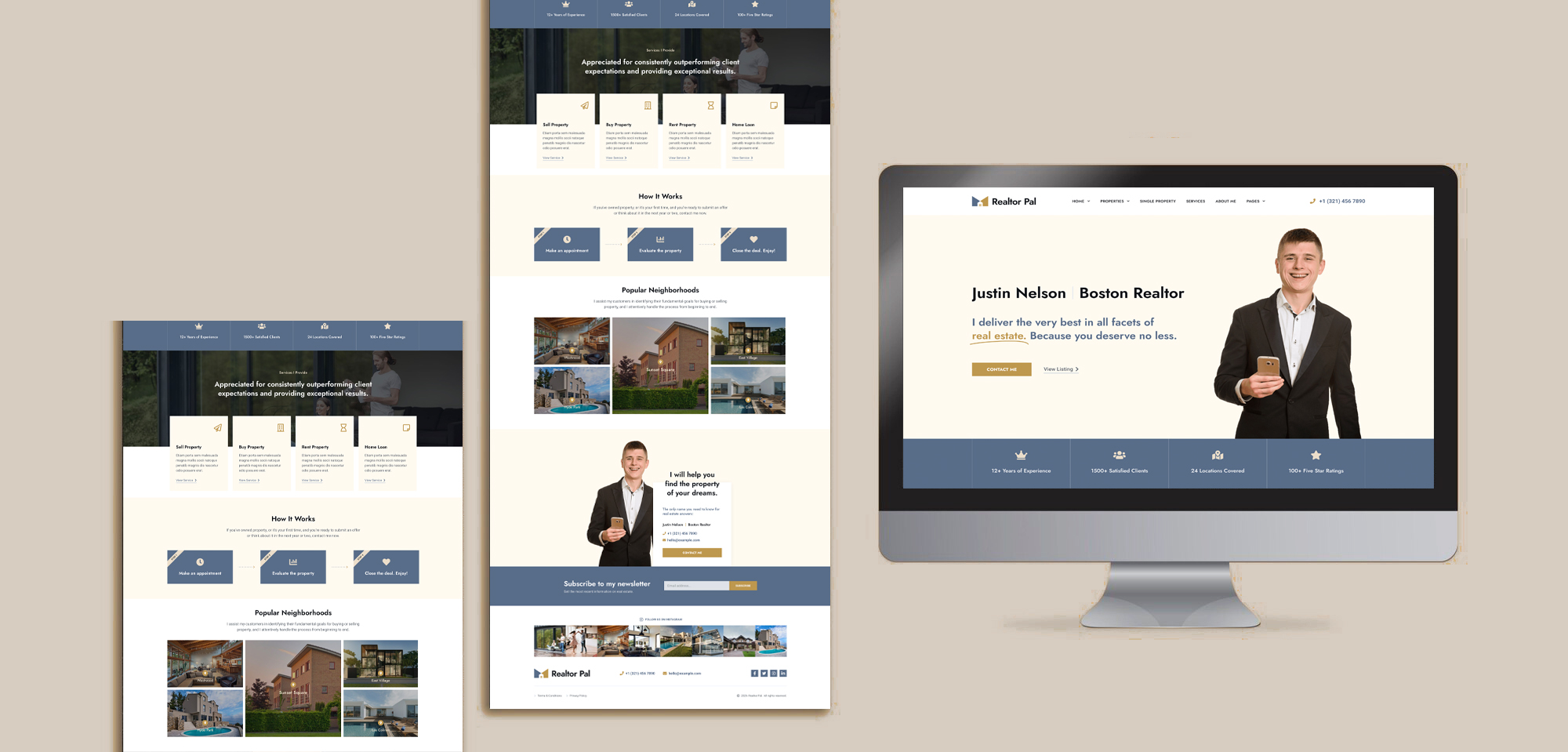 Real estate agent website example